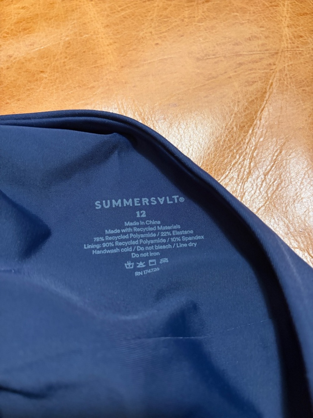 Summersalt Sidestroke One-Shoulder Navy Blue One-Piece Swimsuit - Picture 3 of 5